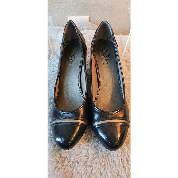 LifeStride Womens Petunia Slip On Dressy Round Toe Heels Shoes NAVY 9.5M‎ - Picture 2 of 6